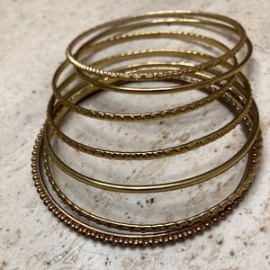 Seven Gold Tone mix match Bangle Women Bracelet